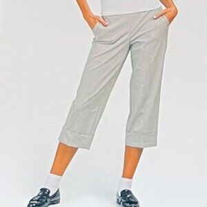 Rachel Zoe Straight Leg Cropped & Cuffed Pants in Gray (10) New With Tag